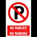 indicator pentru parcare nu parcati no parking